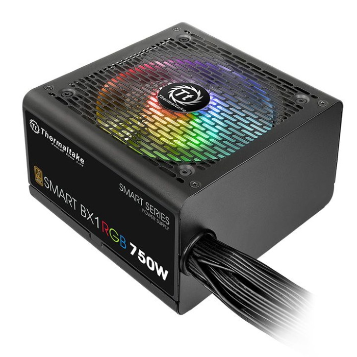 Блок питания Thermaltake Smart BX1 RGB, 750W, APFC, 80+ Bronze, 120mm fan, non-modular (PS-SPR-0750NHSABE-1)