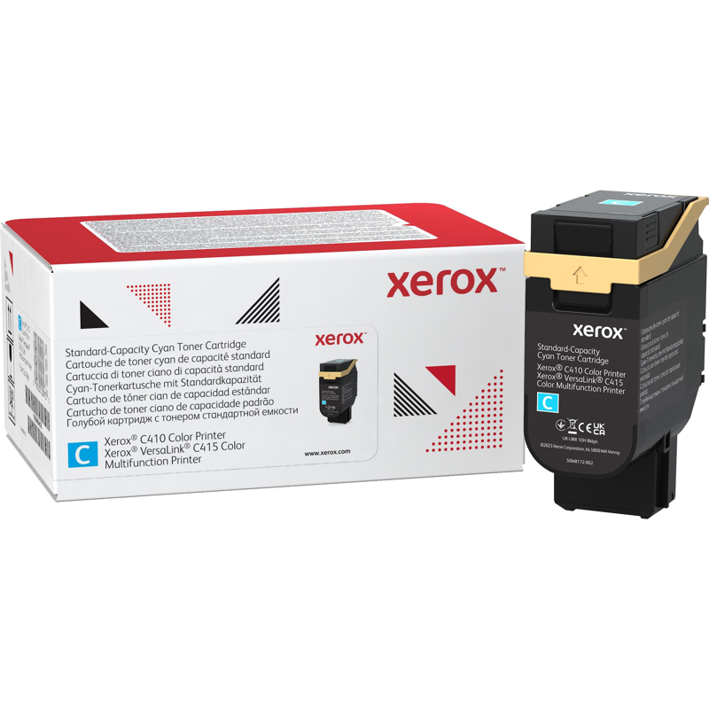 Тонер картридж стандартный, синий Xerox VLC410/ 415 (2000 страниц)/ Cyan Standard Capacity Toner Cartridge, Xerox VLC410/ 415 (2,000 Pages) (006R04678)