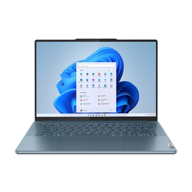 Ноутбук/ Lenovo Yoga Slim 7 14APU8 14.5"(2944x1840 OLED)/ AMD Ryzen 7 7840S(3.8Ghz)/ 16384Mb/ 512SSDGb/ noDVD/ Int:AMD Radeon 780M/ Cam/ BT/ WiFi/ 70WHr/ war 1y/ 1.28kg/ tidal teal/ Win11Home + 65W, RU kbd (83AA001CRU)