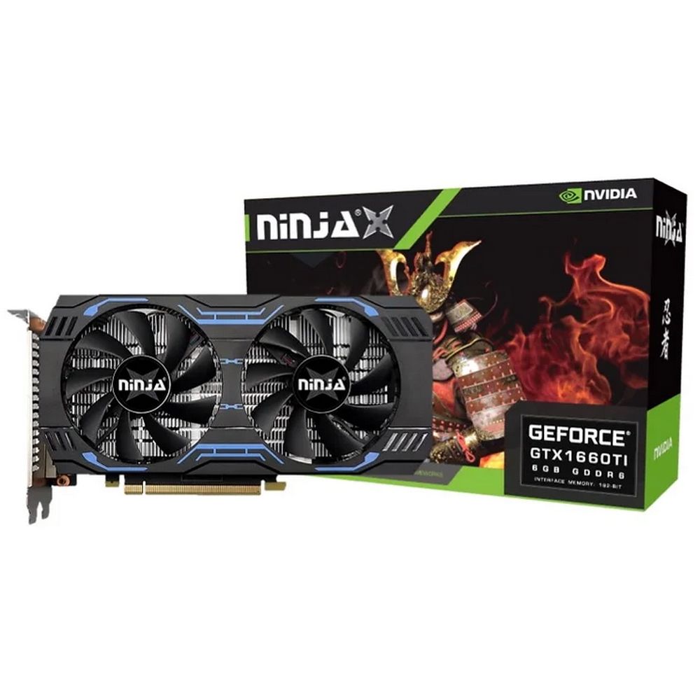 Видеокарта Ninja (Sinotex) Ninja GTX1660Ti 6GB PCIE (1536SP) 192BIT GDDR6 (DVI/ HDMI/ DP) (NK166TI66F)