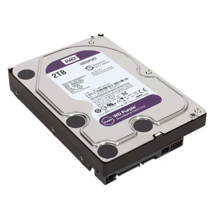 Жесткий диск Western 3.5" SATA-III, 2TB, HDD, 5400rpm, 64MB, Bulk (WD20PURZ)