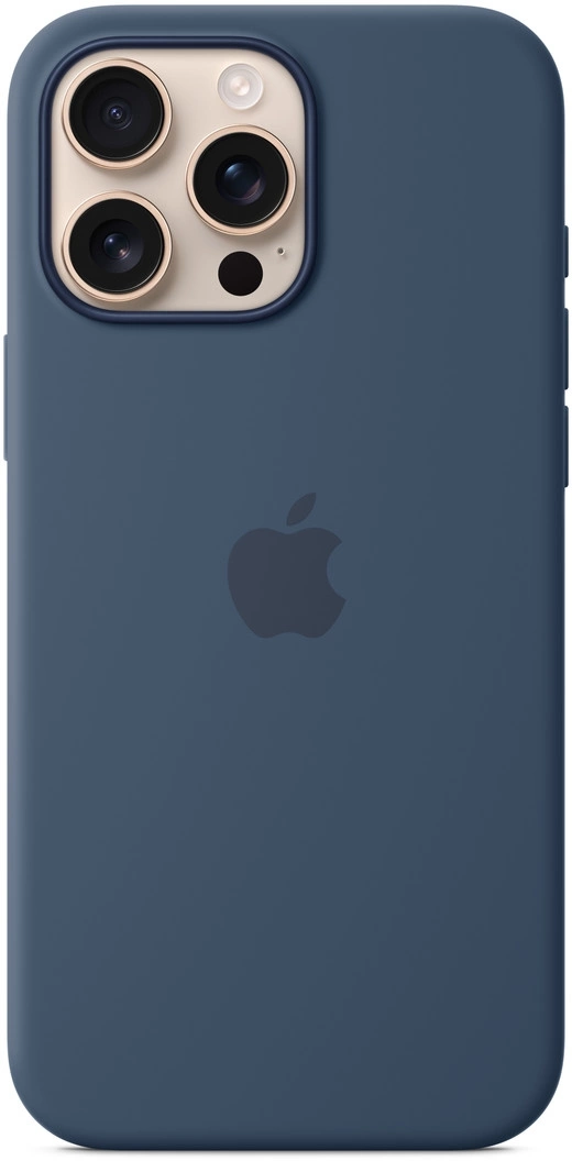 Чехол (клип-кейс) Apple для Apple iPhone 16 Pro Max Silicone Case with MagSafe синий Denim (MYYU3ZM/ A) (MYYU3ZM/A)