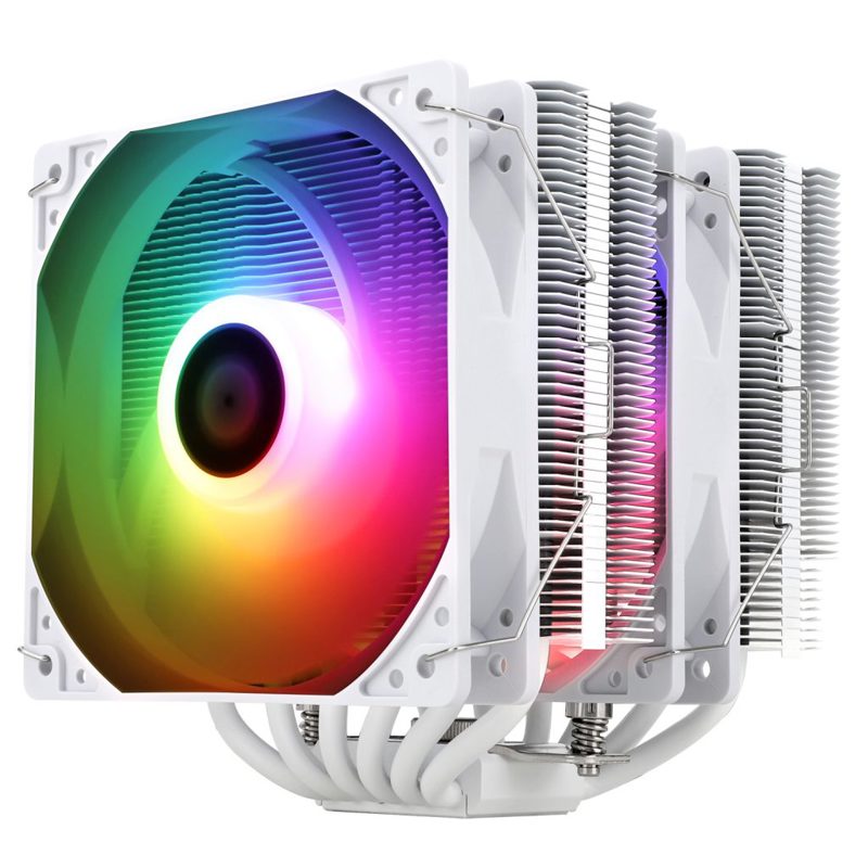 Кулер для процессора Thermalright Peerless Assassin 120 SE White ARGB, высота 155 мм, 1550 об/ мин, 26 дБА, PWM, белый, ARBG подсветка (PA120-SE-WH-ARGB)