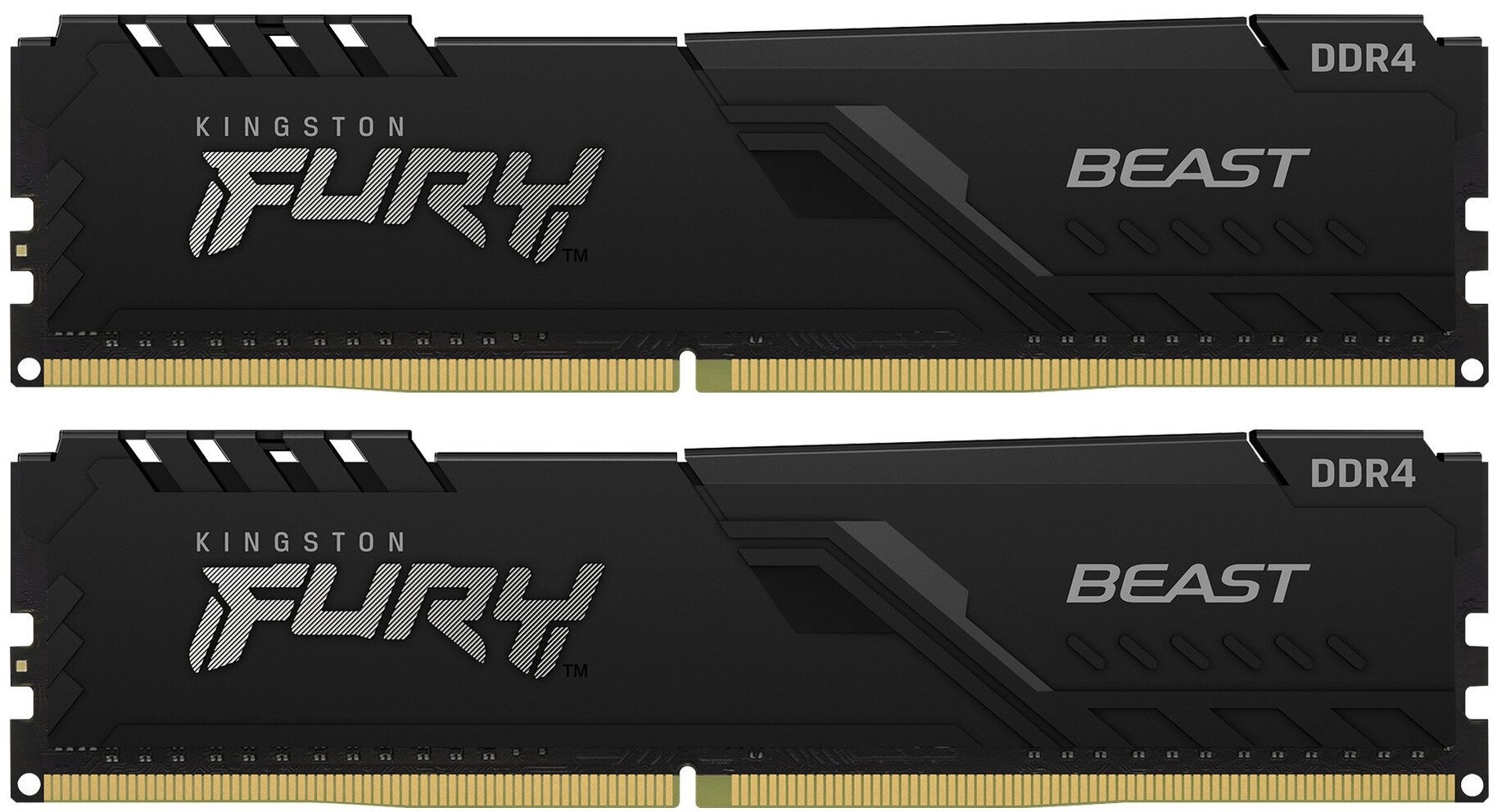 Память DDR4 2x16GB 2666MHz Kingston KF426C16BBK2/ 32 Fury Beast Black RTL Gaming PC4-21300 CL16 DIMM 288-pin 1.2В dual rank с радиатором Ret (KF426C16BBK2/32)