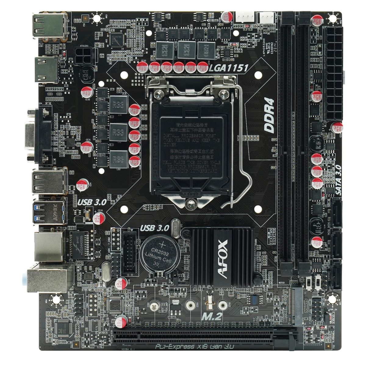 Материнская плата AFOX motherboard intel B250, INTEL Socket 1151, Micro-ATX (IB250-MA4-V2)