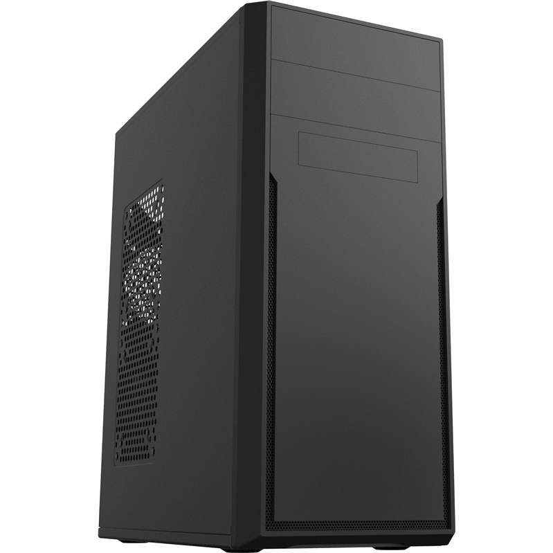 Корпус c блоком питания 500 Ватт/ Case Foxline FL-302-FZ500R ATX case, black, w/ PSU 500W 12cm, w/ 2xUSB2.0, w/ pwr cord, w/ o FAN