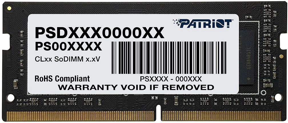 Память SO-DIMM DDR 4 DIMM 16Gb PC25600, 3200Mhz, PATRIOT Signature (PSD416G32002S) (retail)