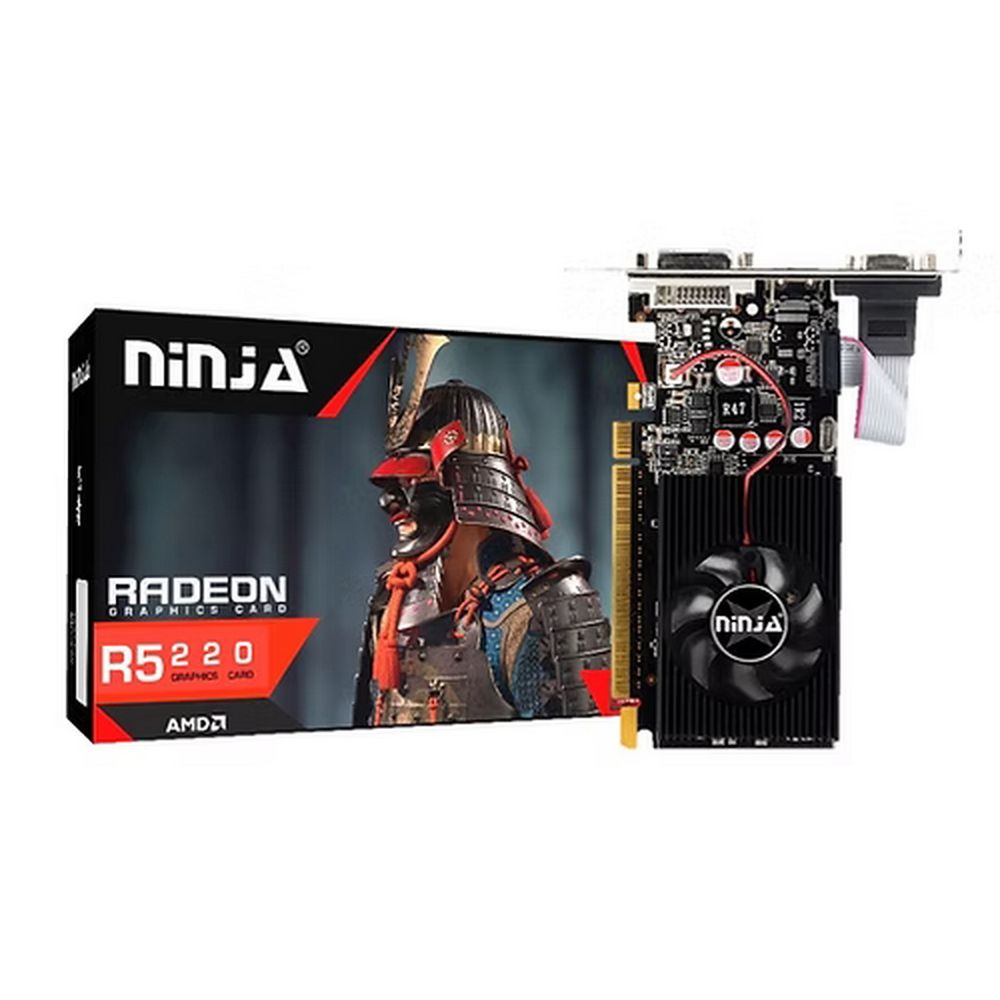 Видеокарта Ninja (Sinotex) R5 220 2GB GDDR3 64bit VGA DVI HDMI 1FAN RTL (AKR522023F)