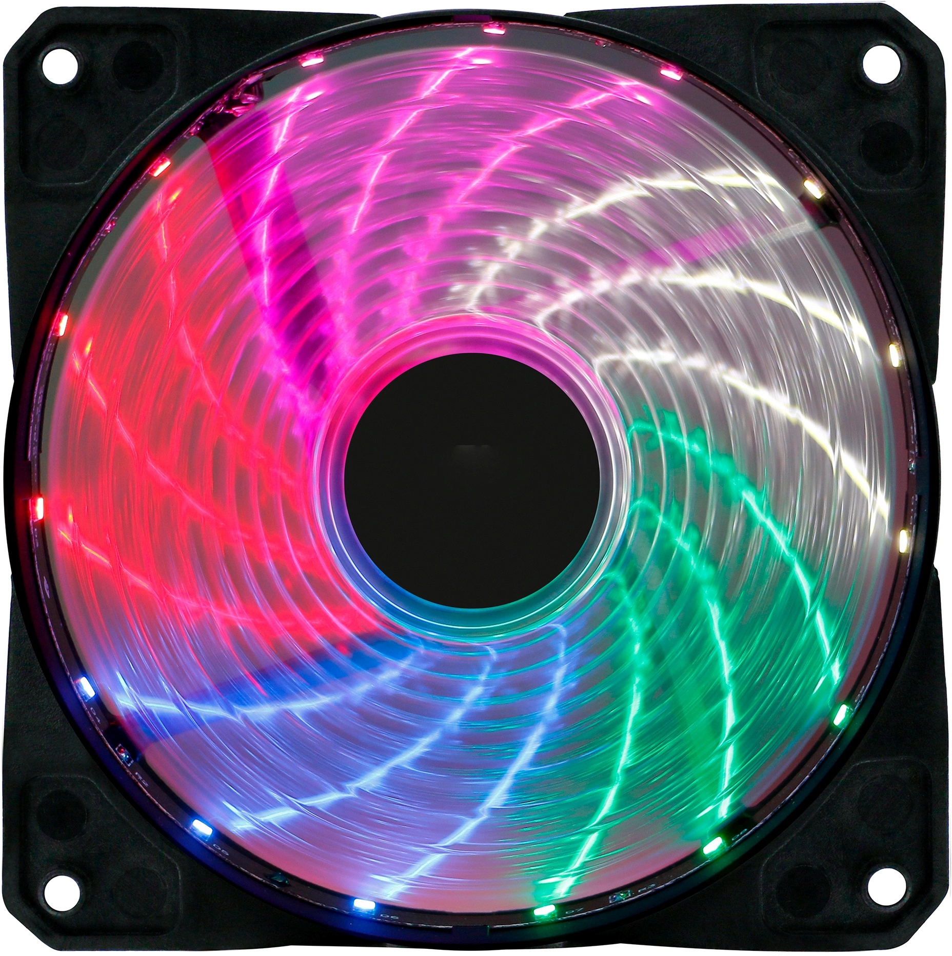 Вентилятор для корпуса Оклик OG-CF120RGB2-BK RGB 120х120x25 черный 3-pin 4-pin (Molex) 23дБ Ret