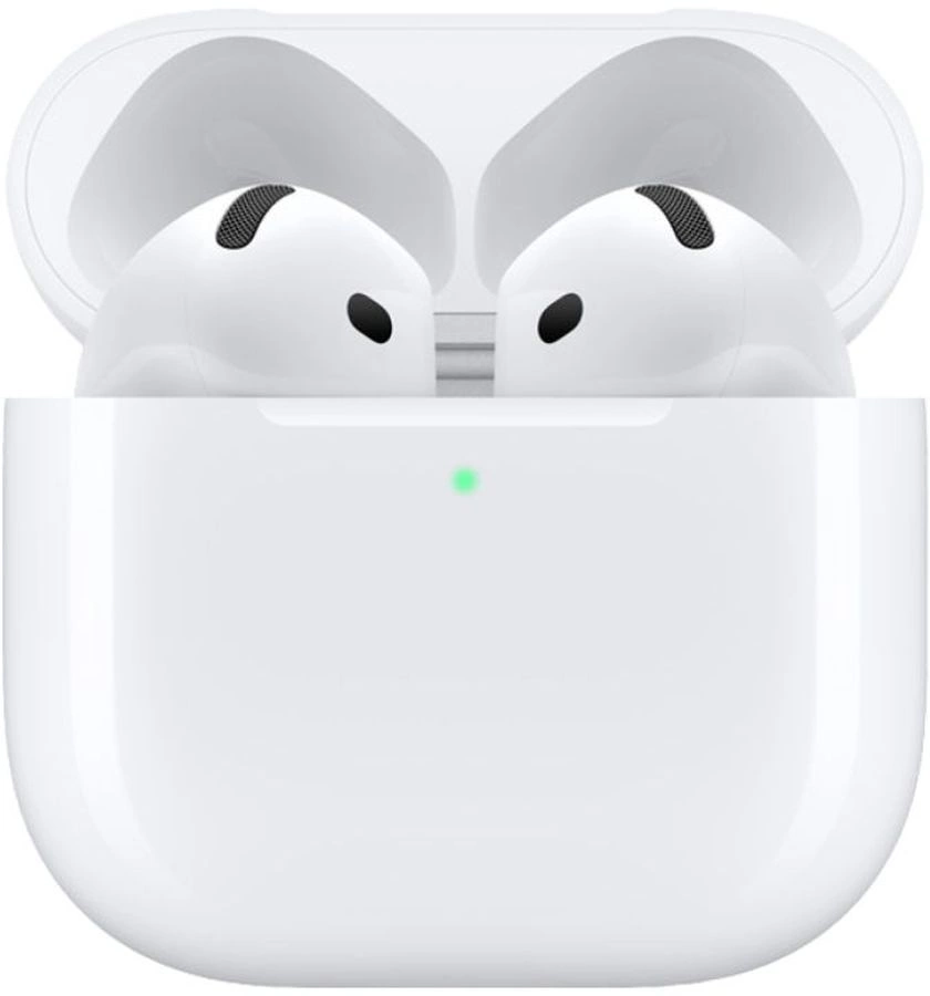 Гарнитура вкладыши Apple A3050,A3053,A3058 AirPods 4 белый беспроводные bluetooth в ушной раковине (MXP63HN/ A) (MXP63HN/A)