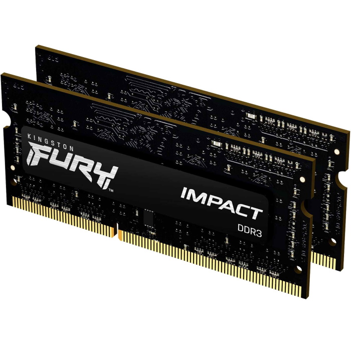 Память оперативная/ Kingston 16GB 1866MT/s DDR3L CL11 SODIMM (Kit of 2) 1.35V FURY Impact (KF318LS11IBK2/16)