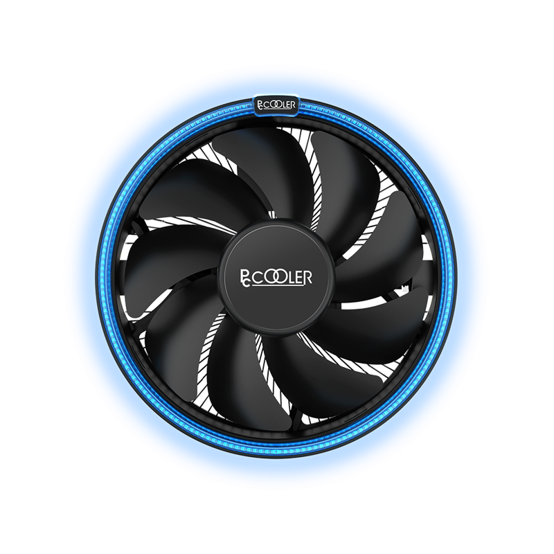 PCCooler E126M B Кулер S775/ 115X/ AM2/ 2+/ AM3/ 3+/ AM4/ FM1/ FM2/ 2+ (TDP 92W, вент-р 120мм с PWM, Blue LED FAN, 1000-1800RPM, 26.5dBa) Retail Color Box