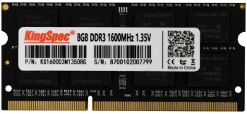 Память DDR3L 8Gb 1600MHz Kingspec KS1600D3N13508G RTL PC3-12800 CL11 SO-DIMM 204-pin 1.35В