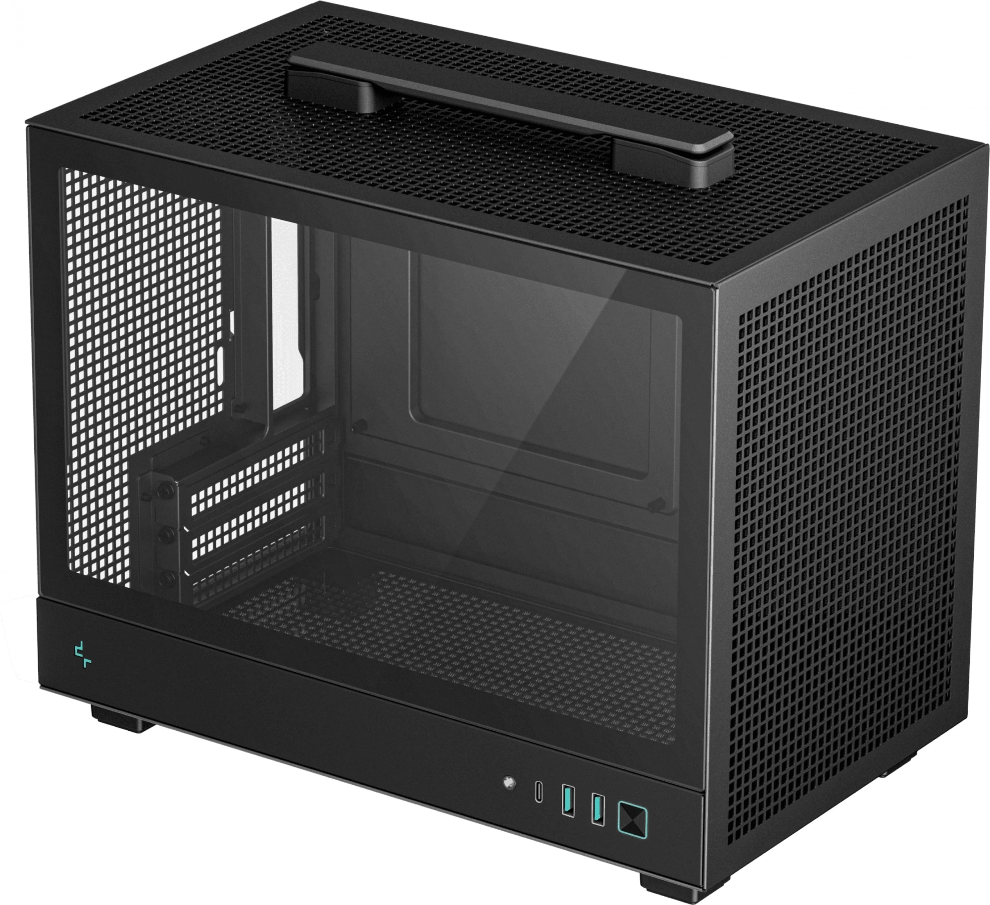 Корпус Deepcool CH160 черный без БП miniITX 7x120mm 2x140mm 1xUSB3.0 audio bott PSU (R-CH160-BKNGI0-G-1)