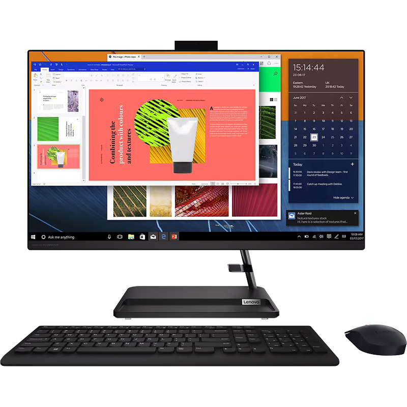 Моноблок Lenovo IdeaCentre AIO 3 27ALC6 27"(1920x1080 IPS)/AMD Ryzen 5 7430U(2.3Ghz)/16Gb/512SSDGb/noDVD/AMD Radeon/BT/WiFi/8.77kg/black/noOS + RU kbd, mouse USB (F0FY00P4RU)