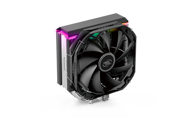 DEEPCOOL AS500 LGA20XX/ 1700/ 1200/ 115X/ AM5/ AM4 (8шт/ кор, TDP 220W, PWM, ARGB Led, Fan 140mm, 5 тепл. трубок ) RET