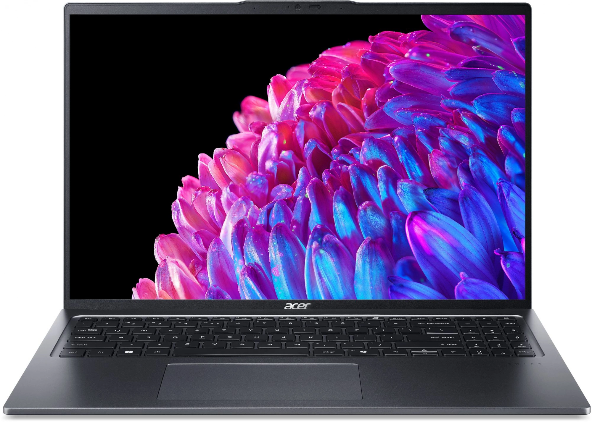 Ноутбук ACER Swift Go SFG16-72-790F 16" 2560x1600/ Intel Core U7-155H/ RAM 16Гб/ SSD 1Тб/ Intel ARC Graphics/ ENG|RUS/ Windows 11 Home Iron Grey 1.6 кг NX.KUBCD.001