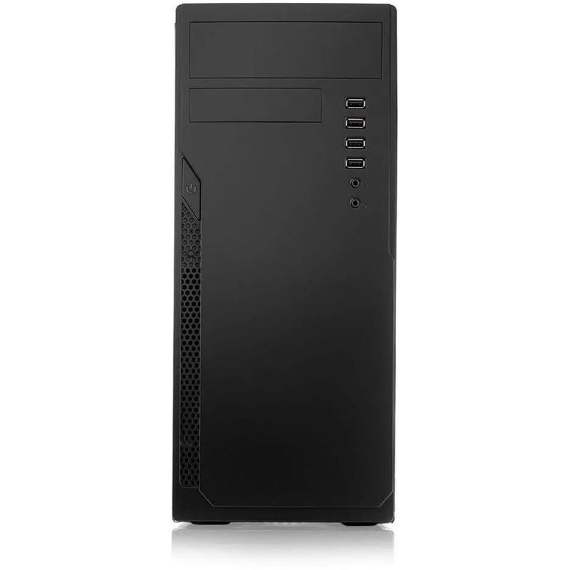 Корпус c блоком питания 450 Ватт/ Case Foxline FL-301, ATX, 1x5.25EXT, 1x3.5EXT, 4x3.5INT, 4xUSB2.0, HDA, w/o FAN, w/PSU 450W 8cm, w/C13-C14 cable 1.5m, , w/DVD-RW installed (FL-301-FZ450-RW)