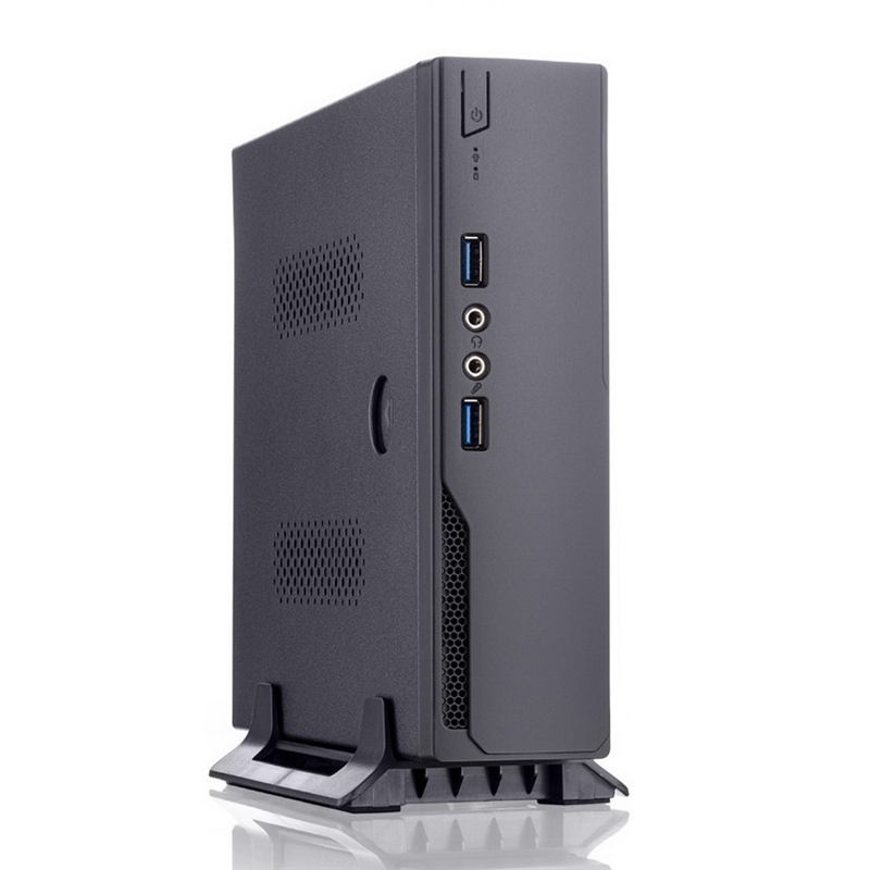 Корпус с блоком питания 120 Ватт/ Foxline FL-L01-AD120-D65 mITX case (1L),w/ 2xUSB3.0, VESA, CPU cooler, w/ 120W pwr adapter, w/ pwr cord