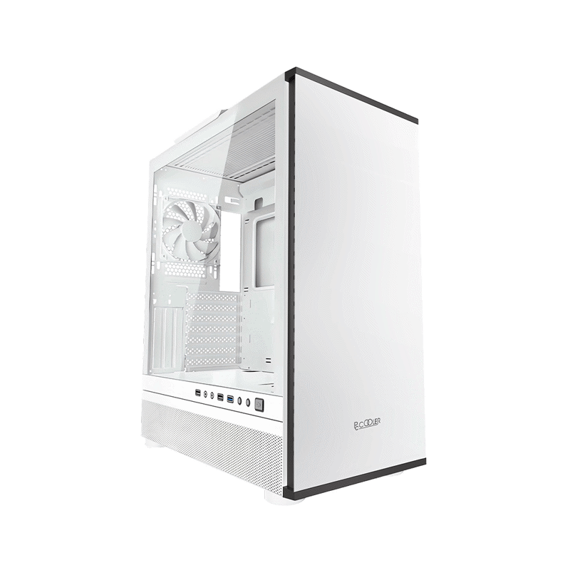 Корпус без блока питания/ PCCooler IE200 WH, Tempered Glass Full Tower, White, TG, SPCC, 1x120mm ARGB E-ATX, ATX, mATX, mITX 180/380/220mm 4x2.5", 2x3.5", 7+3xPCI 1xUSB-A 3.0, 2xUSB-A 2.0 432x225x495mm