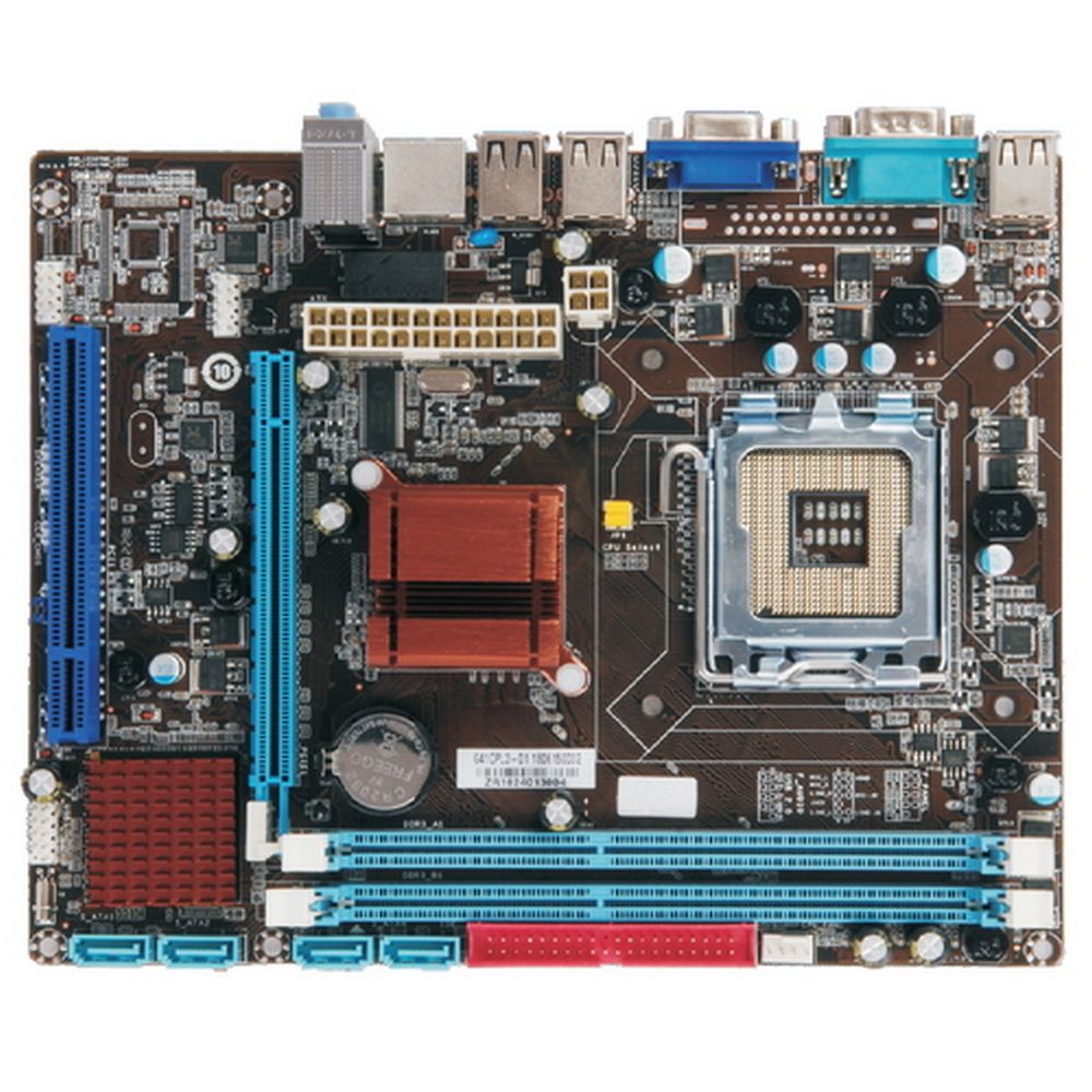 Материнская плата Esonic G41CPL3, Socket 775, Intel®G41+ICH7, 2xDDR3-1333, D-SUB, 1xPCI-Ex16, 1xPCI, 4xSATA2, 1xIDE, 6 Ch Audio, GLan, (6+2)xUSB2.0, COM, mATX, RTL {20}