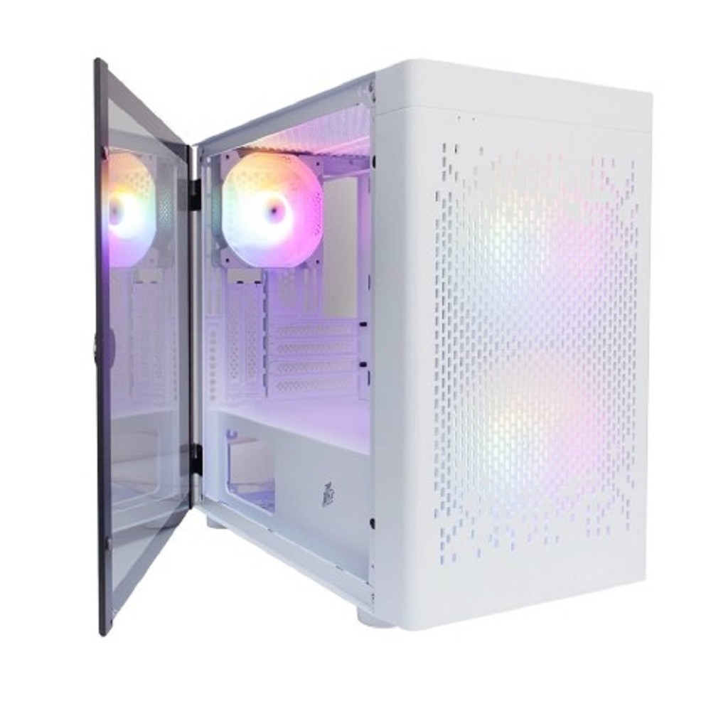 1STPLAYER DK D3-B White / mATX / 1x120mm & 2x140mm LED fans inc. / D3-B-WH-2F1P-W-1F1-W