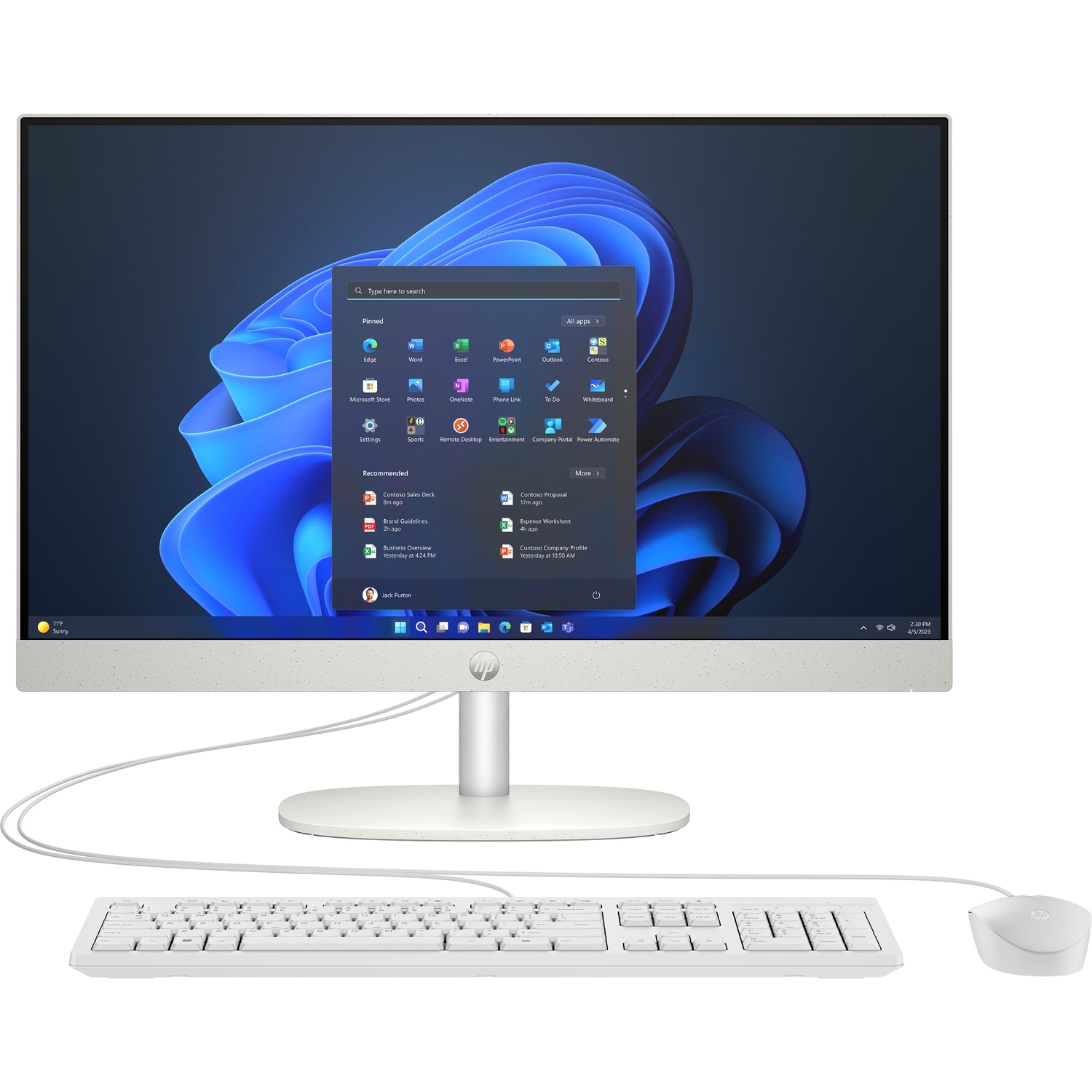 Моноблок HP ProOne 240 G10 All-in-One NT IPS 23,8"(1920x1080)Core i5-1335,8GB,512GB,eng usb kbd,mouse,,WiFi,BT,5MP,White,DOS,1Wty (9H6H5ET)