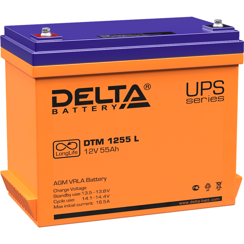 Аккумуляторная батарея DELTA BATTERY DTM 1255 L