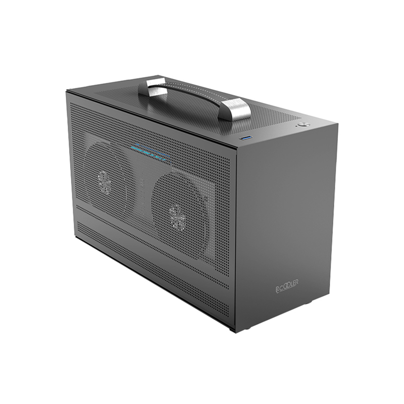 Корпус без блока питания/ PCCooler I100 PRO MESH GY, Mesh Compact, Grey, SPCC, no fans ITX 60/300/SFX PSU support; 1x2.5", 1x3.5", 2xPCI 1xUSB-C 3.1 308x128x190mm