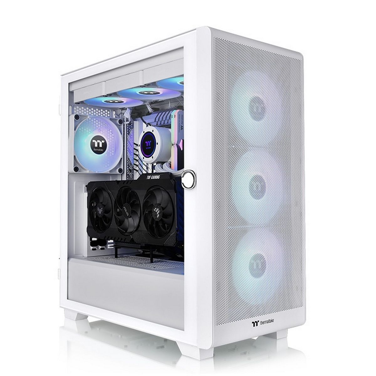 Корпус Thermaltake S250 TG ARGB Mid Tower Chassis (CA-1Y6-00M1WN-00) Snow White/ Win1 SPCC/ Tempered Glass* 1/ CT120 ARGB White Fan*4/ Brown Box (CA-1Y6-00M6WN-00)