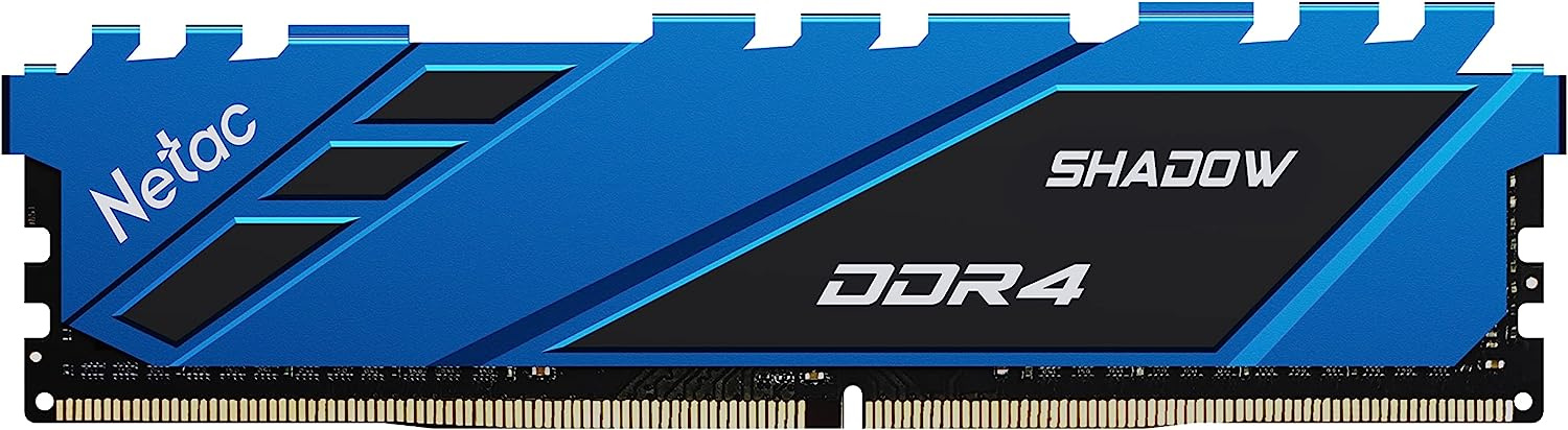 DDR 4 DIMM 16Gb PC21300, 2666Mhz, Netac Shadow NTSDD4P26SP-16B C19 Blue, с радиатором