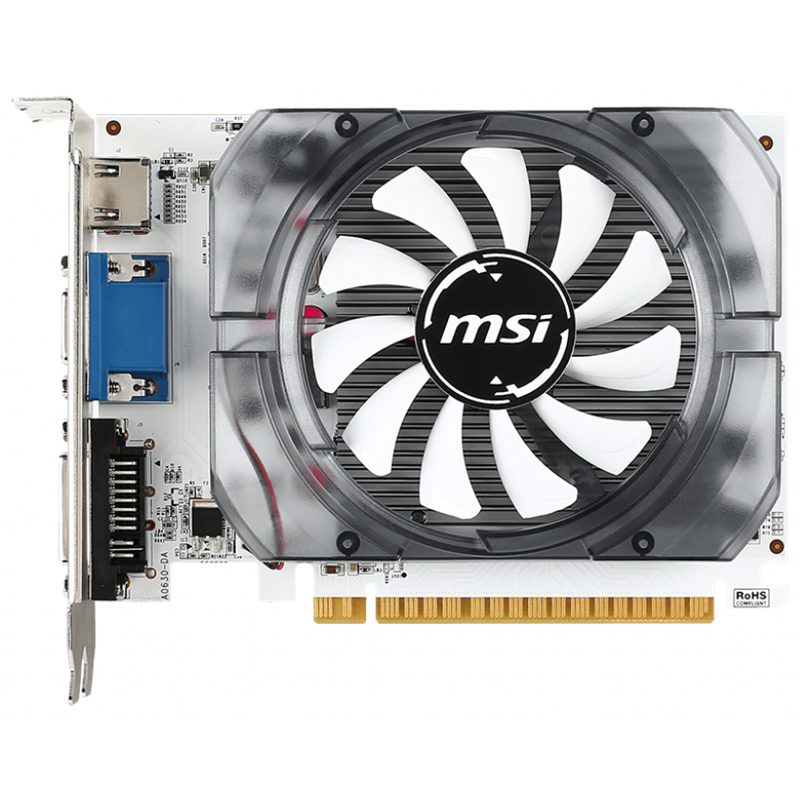 Видеокарта/ VGA MSI NVIDIA GeForce GT N730-4GD3V2 4GB, DDR3/128-bit, PCIe 2.0, 1xD-Sub, 1xHDMI 1.4, 1xDVI-I, 2-slot