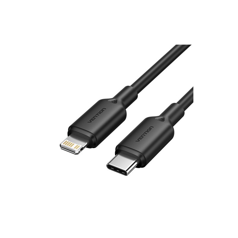 Кабель Vention USB 2.0 CM/ Lightning 8M для iPad/ iPhone 3A - 1м. Черный (LAKBF)