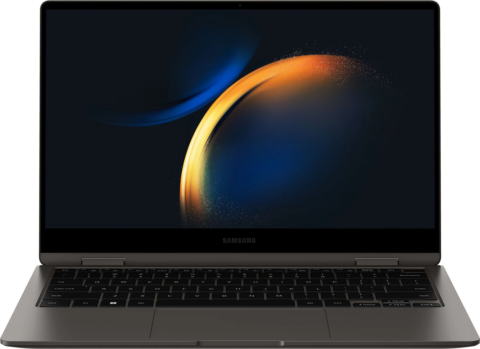 Ноутбук Samsung Galaxy book 3 360 NP730 Core i7 1360P 16Gb SSD512Gb Intel Iris Xe graphics 13.3" AMOLED Touch FHD (1920x1080) Windows 11 Home graphite WiFi BT Cam (NP730QFG-KA4IT)