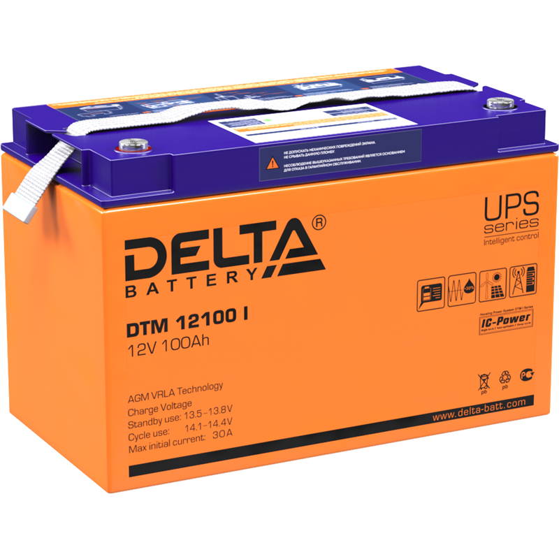 Аккумуляторная батарея DELTA BATTERY DTM 12100 I