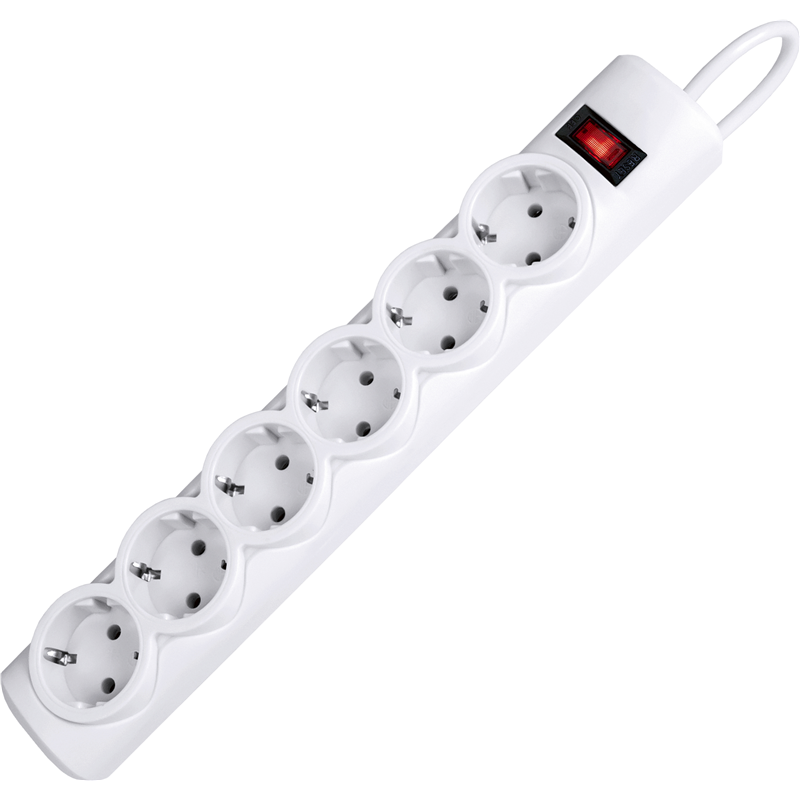 Сетевой фильтр Defender DFS 151 1,8 м, белый, 6 розеток/ Surge Protector Defender DFS 151 1,8m, white, 6 outlets (99489)