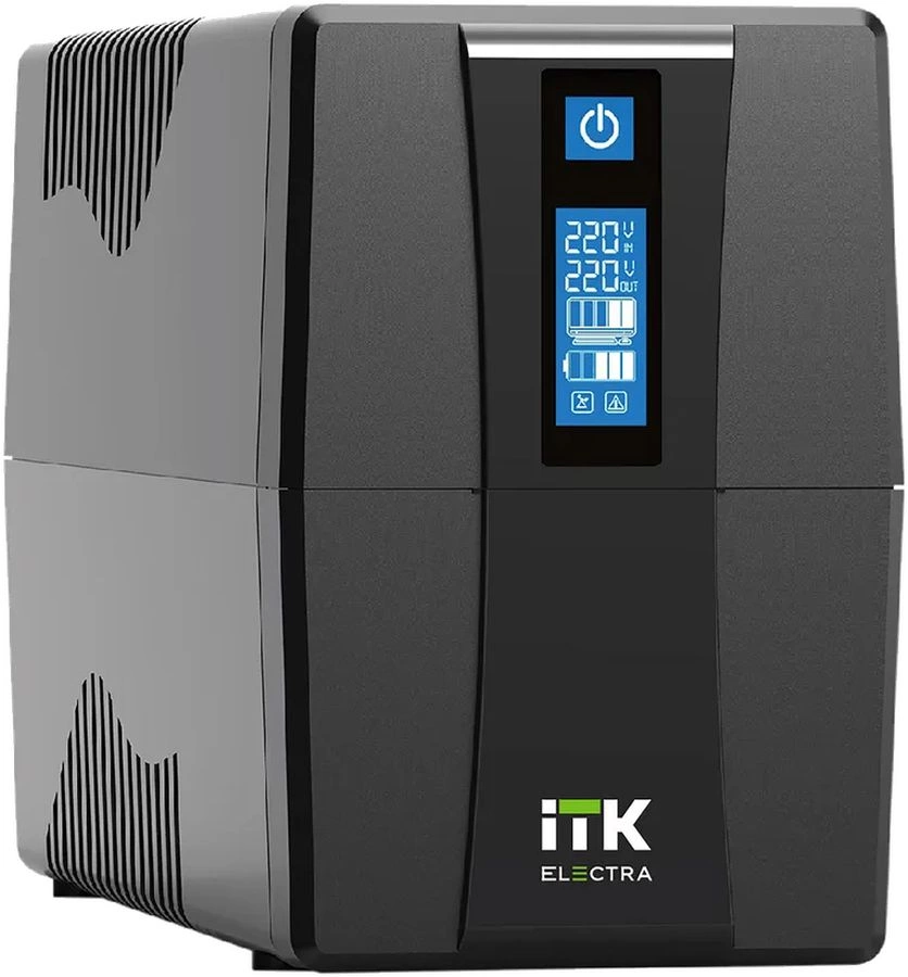 Источник бесперебойного питания ITK Electra EET-0800VA-1-001-S 480Вт 800ВА черный