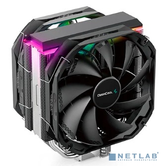 DEEPCOOL AS500 PLUS LGA20XX/ 1700/ 1200/ 115X/ AM5/ AM4 (8шт/ кор, TDP 220W, PWM, ARGB Led, DUAL Fan 140mm, 5 тепл. Трубок ) RET