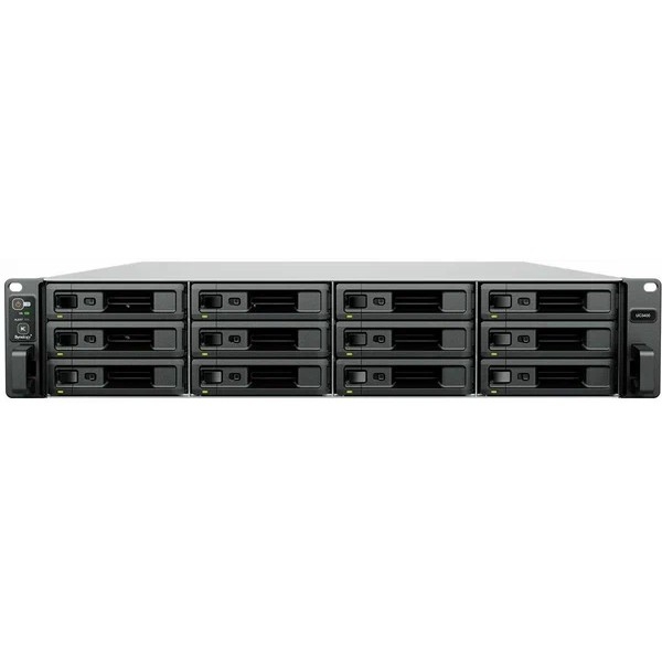 Synology Rack 2U ISCSI Unified DualCont Array (8C2,1GhzCPU/ 8Gbupto64/ 2x1GbE+1x10GbE(+1xExpSlot) per controller)(upto12 2,5"/ 3,5"SASupto36with 2xRXD1219SAS),RAIDBasic,JBOD,0,1,5,10,F1/ 2xRPS/ norail/ 1YW (UC3400)