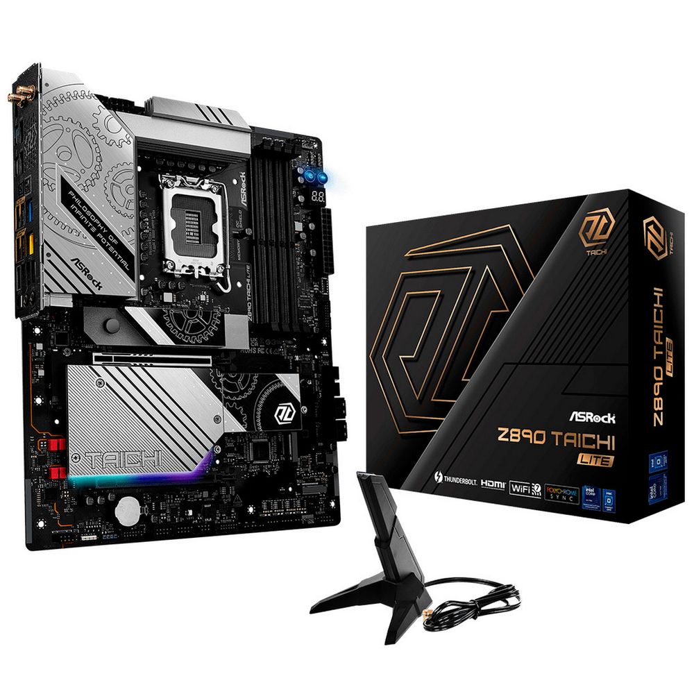 ASROCK Z890 TAICHI LITE, LGA1851, Z890, 4*DDR5, 4*SATA, 6*M.2, 8*USB 3.2, 2*USB 2.0, 2*Type-C, 2*PCIx16, 1*M.2 (Key E), HDMI, ATX