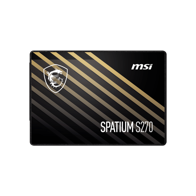 MSI SSD SPATIUM S270, 480GB, 2.5" 7mm, SATA3, 3D TLC, R/W 500/450, IOPs 55 000/80 000, TBW 250, DWPD 0.28 (5 лет) (S78-440E350-P83)