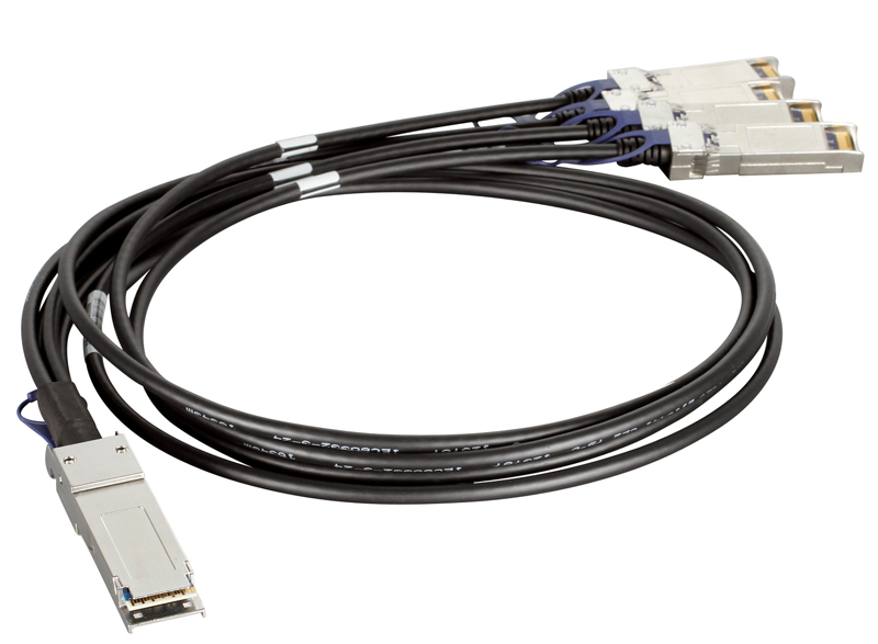 Кабель/ DEM-CB100QXS-4XS Direct Attach Cable 40G QSFP+ to 4X 10GBase-X SFP+, 1m (DEM-CB100QXS-4XS/C1A)