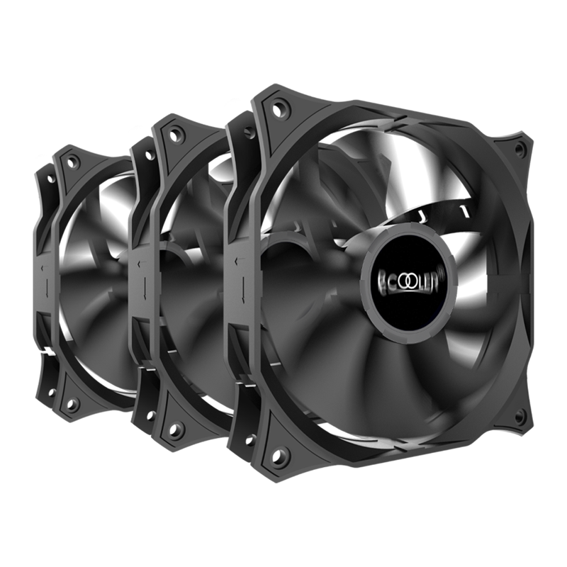 Кулер для ПК/ PCCooler DN 120 3IN 1 (120x120x25mm, 3-pin, 44.31CFM, 18dBA, 1200RPM, Black, 3pcs)