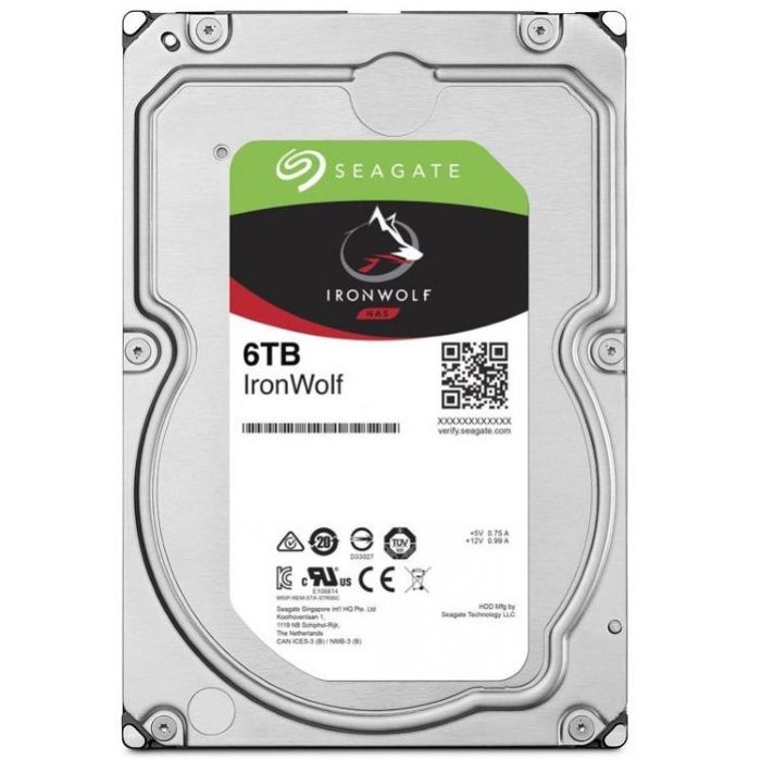 Жесткий диск HDD Seagate NAS Ironwolf 3.5" 6TB SATA-III 5400rpm 256Mb (ST6000VN001)