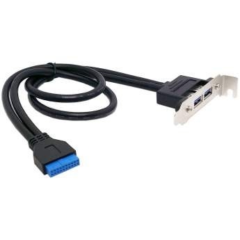 ORIENT C095, Планка портов в корпус 2xUSB 3.0, Low Profile, длина кабеля 30см, oem (31095)