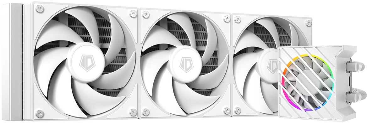 Система водяного охлаждения ID-Cooling DASHFLOW 360 XT LITE WHITE Soc-AM5/ AM4/ 1151/ 1200/ 2066/ 1700 4-pin 16-34dB Al+Cu 350W LED Ret