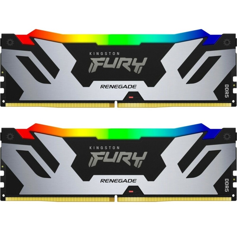 Память оперативная/ Kingston 64GB 6400MT/s DDR5 CL32 DIMM (Kit of 2) FURY Renegade RGB XMP (KF564C32RSAK2-64)