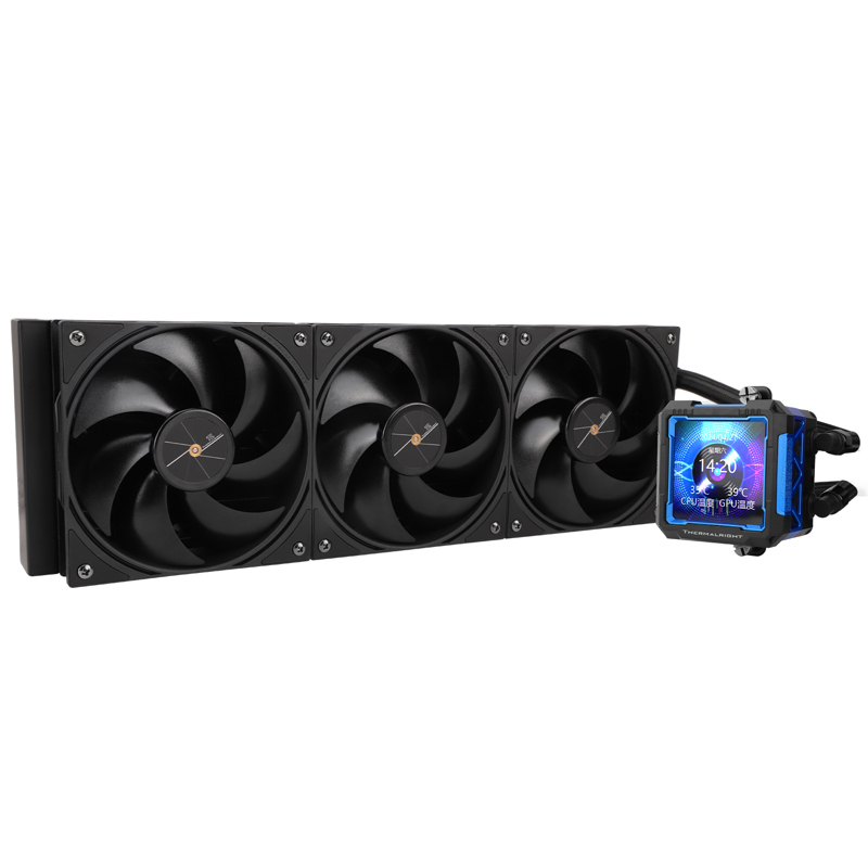 Водяное охлаждение для процессора/ Thermalright Frozen Warframe Pro 360 Black (360mm, Black, / Fans: 3x120mm, 70.84CFM, 29.8dBA, 2000RPM/ Pump height 60mm, 23dBA, 3000RPM, Rad thickness 27mm/ S: 1200 (F-WFRAME--360-PRO-BL)