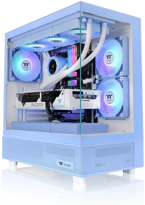 Корпус Thermaltake View 270 TG ARGB Hydrangea синий без БП ATX 9x120mm 5x140mm 1x200mm 2xUSB3.0 audio bott PSU (CA-1Y7-00MFWN-00)