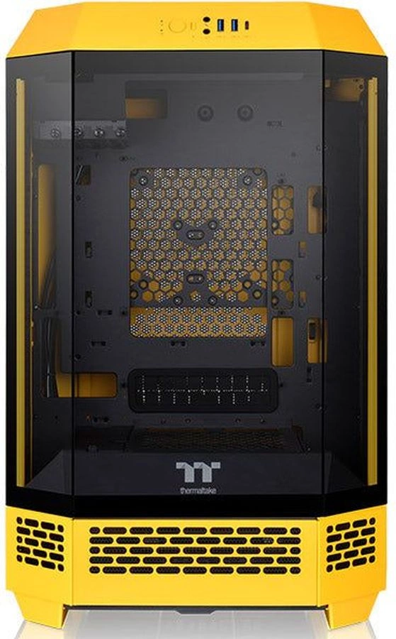 Корпус Thermaltake The Tower 300 Bumblebee желтый без БП miniITX 7x120mm 5x140mm 2xUSB3.0 audio bott PSU (CA-1Y4-00S4WN-00)